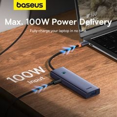 Hub Mở Rộng Kết Nối Baseus UltraJoy Series 5-Port HUB Space Grey (Type-C to USB3.0*4 + PD*1)