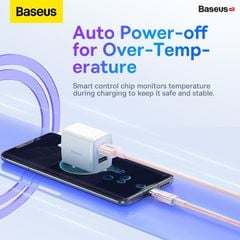 Cáp Sạc Nhanh Tự Ngắt Baseus Explorer Series 2 USB to Type-C 100W dùng cho Samsung Huawei Xiaomi Honor (Smart Power-Off with Smart Temperature Control, Fast Charging Cable)