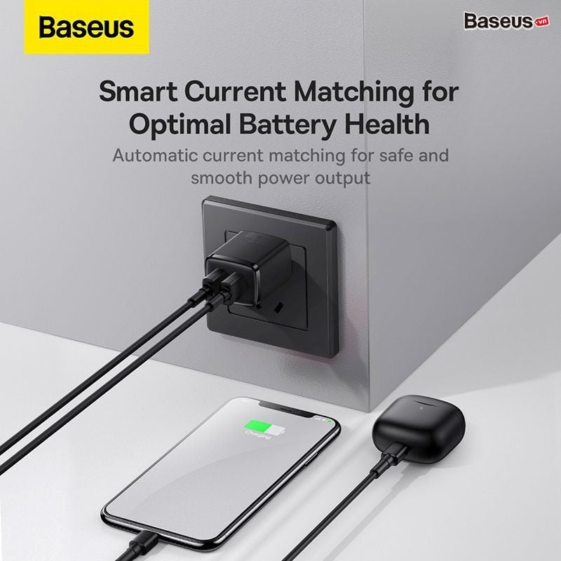 Củ Sạc Baseus Compact Charger 2 Cổng USB 10.5W