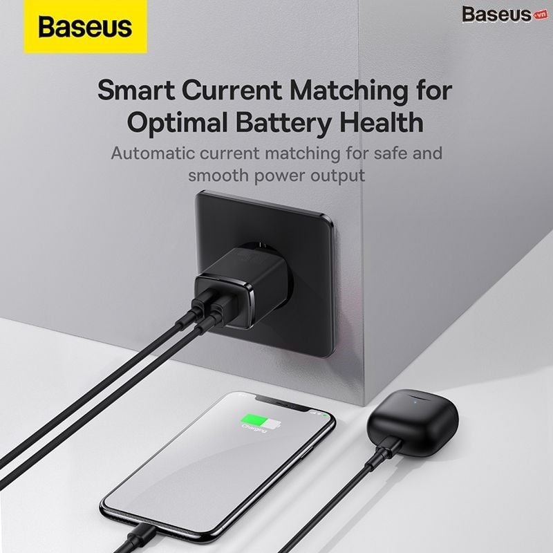 Bộ Sạc Đa Năng Baseus Compact Charger 10.5W 2 Cổng Sạc USB