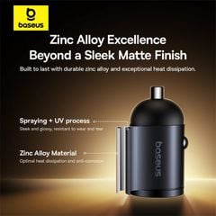Tẩu Sạc Cho Ô Tô Baseus Tiny Star Mini 30W (USB+Type-C / 2*Type-C)