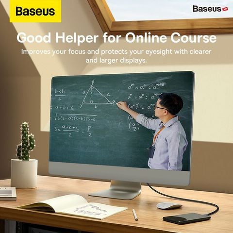 Cáp chuyển Baseus USB-C to HDMI – 4K/60Hz, truyền siêu nét, dùng cho điện thoại, tablet, MacBook, laptop