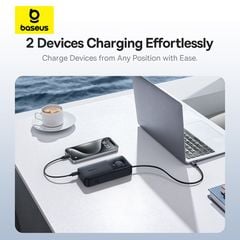 Pin Dự Phòng Tích Hợp Cáp Sạc Dây Rút Gọn Baseus Free2Pull 65W 20000mAh