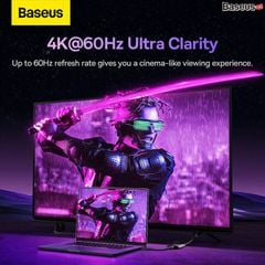 Bộ chuyển HDMI 2 chiều Baseus AirJoy – 1 thiết bị ra 2 màn hoặc 2 thiết bị vào 1 màn, hỗ trợ 4K@60Hz, 2K@120Hz