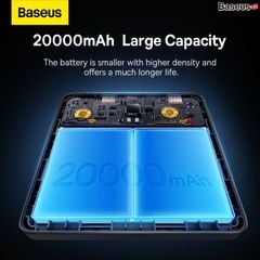 Pin dự phòng Baseus Blade 100W – 20000mAh, 4 cổng (2C + 2USB), sạc nhanh laptop, màn hình LED, kèm cáp C to C