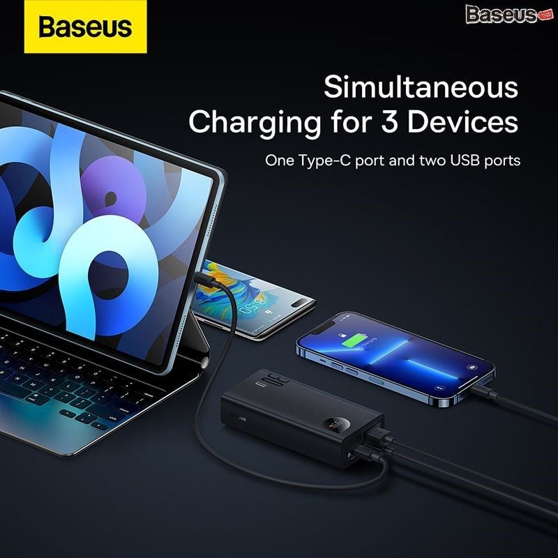 Pin Sạc Dự Phòng Sạc Nhanh Baseus Adaman2 Digital Display Fast Charge Power Bank 10000mAh 30W (Adaman Gen2, PD/QC/SCP/FCP/AFC Multi Quick Charge Support)