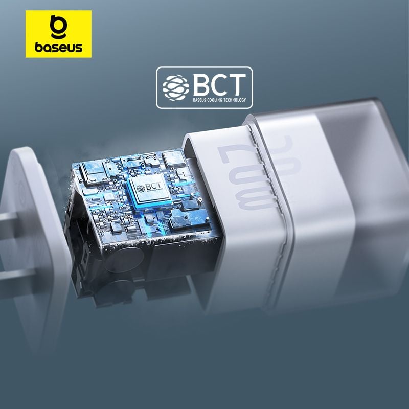 Củ Sạc Nhanh Baseus GaN5S Fast Charger 1C 20W Cho iPhone 15 14 13 Pro Max (PD/Quick Charge)