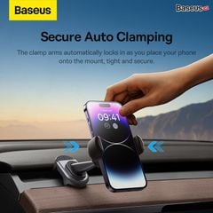 Giá Đỡ Điện Thoại Baseus T-Space Solar Electric Car Mount Cảm Biến Tự Đóng Mở (Solar charging, Auto clamping)