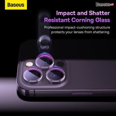Kính Cường Lực Chống Trầy Cho Camera Baseus Glare Repelling Corning Glass Lens Protector Cho iPhone 14 Series