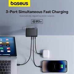 Bộ Sạc Nhanh Baseus GaN5 Pro Digital 160W Cho Laptop Macbook iPhone Samsung (Fast Charger 2C+U PD3.1 QC PPS SCP FCP AFC)