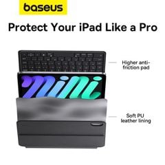 Bàn phím Bao Da Nam Châm Baseus Brilliance Original Keyboard Case Pro cho iPad Pro 11/12 inch/ iPad Air (BLE 5.3 Pin 150h Bao da + bàn phím)