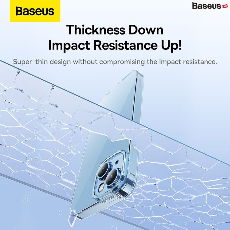 Ốp Lưng Trong Suốt Baseus Simple Clear Case Dùng Cho iPhone 14/16 Series (Siêu nét, chống ố vàng)