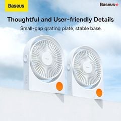 Quạt Mini Để Bàn Baseus Serenity Desktop Fan (USB/2000mAh, Nhỏ gọn Di Động, Có Thể Điều Chỉnh Góc Độ)