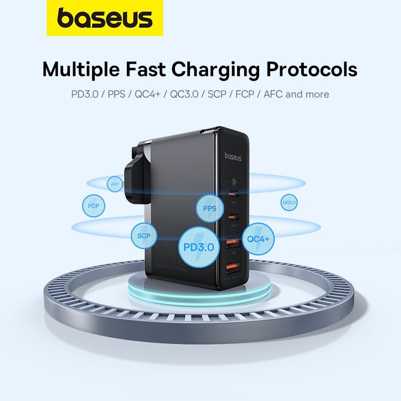 Củ Sạc Nhanh Baseus GaN5 Pro Fast Charger 2C+2U 100W