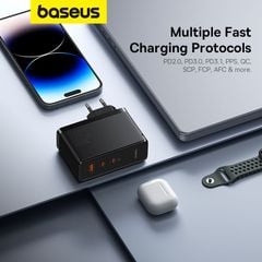 Bộ Sạc Nhanh Baseus GaN5 Pro Digital 160W Cho Laptop Macbook iPhone Samsung (Fast Charger 2C+U PD3.1 QC PPS SCP FCP AFC)