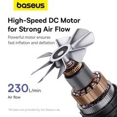 Máy Bơm Hơi Mini Kiêm Hút Chân Không Baseus PocketGo Portable (230L/min, 3500Pa)