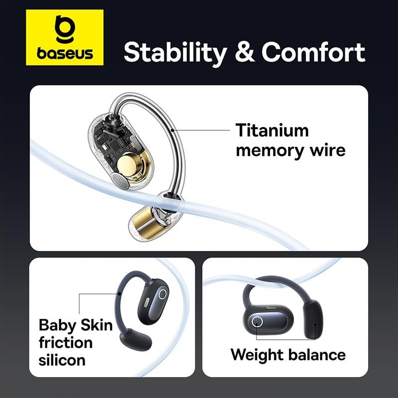Tai Nghe Bluetooth Baseus Eli Sport 1 Open-Ear TWS Earbuds (Bluetooth 5.3)