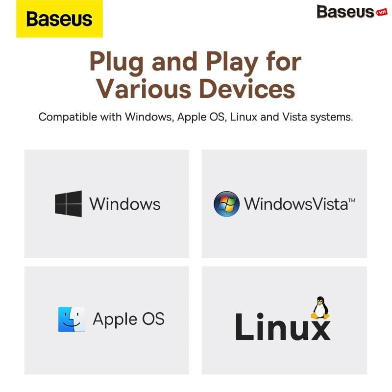 Hub Mở Rộng Kết Nối Đa Năng Baseus PioneerJoy Series Multifunctional cho Smartphone/Tablet/Macbook/Laptop (4/5/6/8-Port Type-C HUB Adapter)