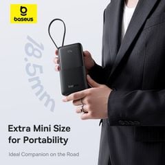 Pin Dự Phòng Baseus Bipow 2 Digital Display With Built-in USB-C Cable 10000mAh/20000mah 20W