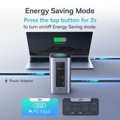 Hub Mở Rộng Đa Năng 12-in-1 Baseus NU1 Air Spacemate (USB-C to 2*HDMI 4K@60Hz+2*USB-C (10Gbps)+2*USB-A (5Gbps)+2*USB-A (480Mbps)+1*RJ45+SD/TF 3.0+1*USB-C (PD))