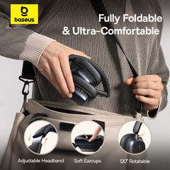 Tai Nghe Chụp Tai Không Dây Baseus Bowie H1s (Bluetooth v5.4, 120Hrs, BISA, ANC)