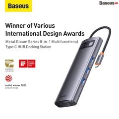 Hub mở rộng Baseus Metal Gleam Gen2 – Đa năng, dùng cho Macbook/Laptop/iPad/Smartphone, bản nâng cấp mới