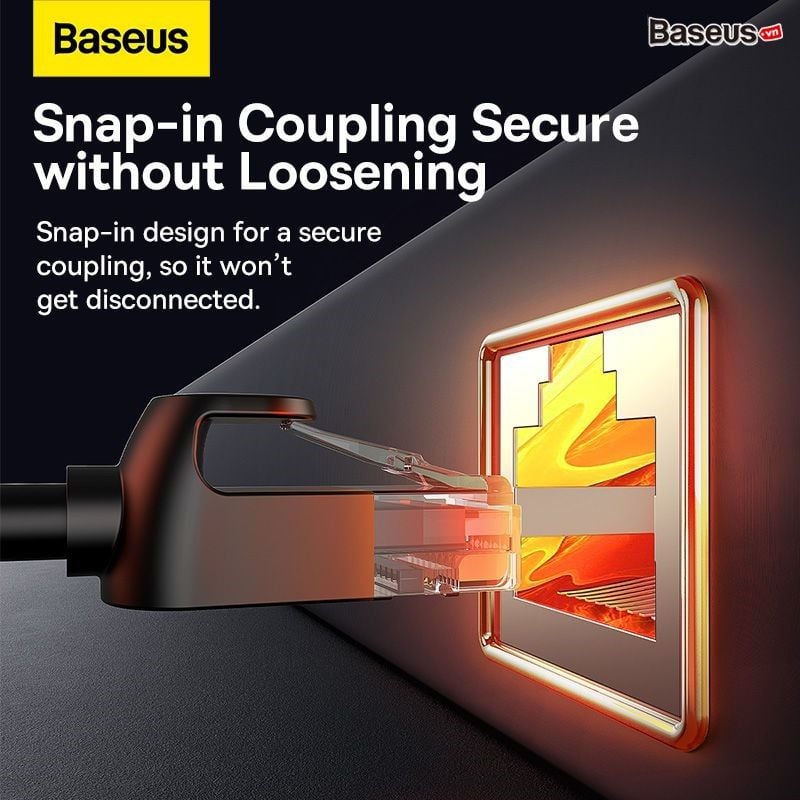 Đầu nối mạng Baseus AirJoy – Nối dài Ethernet, hỗ trợ Cat5/Cat6/Cat7, RJ45, tốc độ gigabit, Female to Female