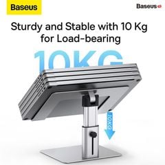 Giá đỡ laptop Baseus Metal – Tản nhiệt, điều chỉnh góc/độ cao, chất liệu kim loại, dùng cho Macbook/Laptop