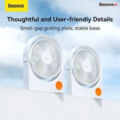 Quạt Mini Pin Sạc Để Bàn Baseus Serenity Desktop Fan Pro 2000 mAh (Pin sạc 2000mAh, 3 Mức gió, Siêu êm)