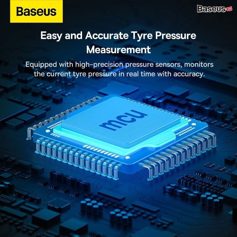 Máy bơm lốp ô tô Baseus Mega EnergyPump 250W – Pin sạc, bơm nhanh, 2 xi-lanh, công suất lớn, màn hình LCD