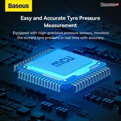 Máy bơm lốp ô tô Baseus Mega EnergyPump 250W – Pin sạc, bơm nhanh, 2 xi-lanh, công suất lớn, màn hình LCD