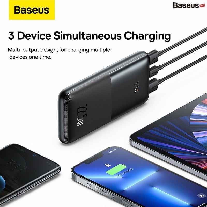 Pin Dự Phòng Sạc Nhanh Thế Hệ Mới Baseus Bipow Pro Digital Display Fast Charge Power Bank 10000mAh/20,000mAh -  22.5W/20W (Kèm Cáp Type C 3A 30cm)