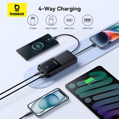 Pin Sạc Dự Phòng Baseus Lipow Dual-Cable 10000mAh/20000mAh 22.5W (Digital Display, With USB to C 3A 0.2m)