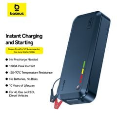 Bộ Kích Bình Siêu Tụ Cho Ô Tô Baseus PrimeTrip VJ1 Supercapacitor 1200A (1200A Peak Current, -20~70C Temperature Resistance)
