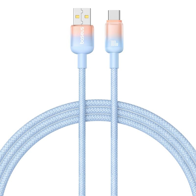 Cáp Sạc Nhanh USB to Type-C Baseus Discolor Series 100W (480Mbps)