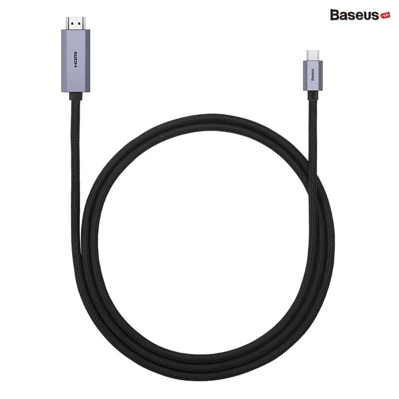 Cáp chuyển Baseus USB-C to HDMI – 4K/60Hz, truyền siêu nét, dùng cho điện thoại, tablet, MacBook, laptop