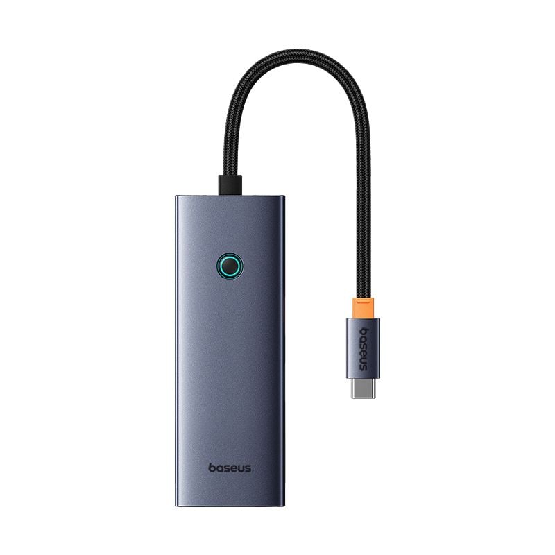 Hub Mở Rộng Kết Nối Baseus UltraJoy Series 5-Port HUB Space Grey (Type-C to USB3.0*4 + PD*1)