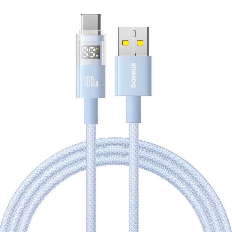 Cáp Sạc Nhanh USB to Type-C Baseus Display 2 100W (Digital Display, 480Mbps)