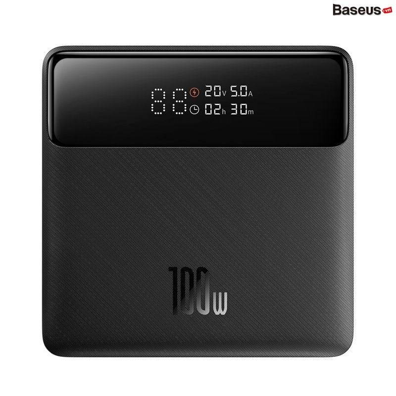 Pin dự phòng Baseus Blade 100W – 20000mAh, 4 cổng (2C + 2USB), sạc nhanh laptop, màn hình LED, kèm cáp C to C