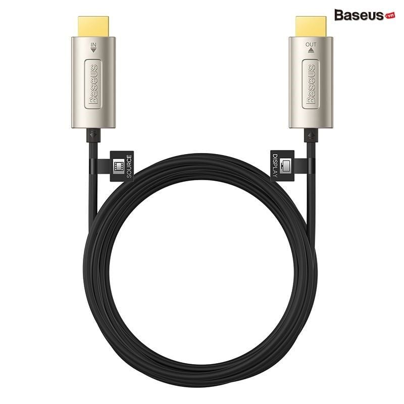 Cáp HDMI sợi quang cao cấp Baseus High Definition Series – HDMI to HDMI, hỗ trợ 4K/60Hz, truyền tín hiệu tốc độ cao
