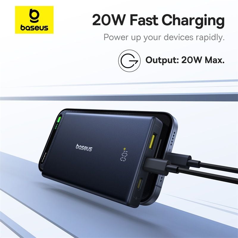 Pin Dự Phòng Baseus PicoGo with Digital Display 10000mAh 20W (Kèm cáp C to C 60W 30cm)