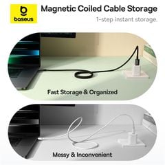 Cáp Sạc Nhanh Dây Nam Châm Chống Rối Baseus Tungsten Gold Magnetic USB to Type-C 100W (1m, 480Mbps)