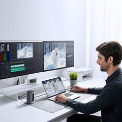 Hub Mở Rộng Đa Năng 12-in-1 Baseus NU1 Air Spacemate (USB-C to 2*HDMI 4K@60Hz+2*USB-C (10Gbps)+2*USB-A (5Gbps)+2*USB-A (480Mbps)+1*RJ45+SD/TF 3.0+1*USB-C (PD))
