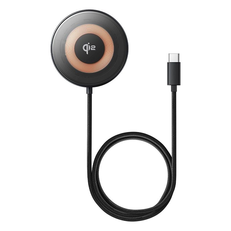 Đế Sạc Không Dây Baseus Simple Mini4 Magnetic Wireless Charger Qi2 15W (Magnetic Wireless Smart Charger Dùng Cho iPhone 12 13 14 15 Series Airpods 3 Android)