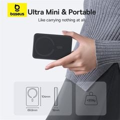 Pin sạc không dây Baseus EnerFill FM11 – 10000mAh, 22.5W, sạc không dây 15W, kèm cáp C to C 60W, siêu nhỏ gọn