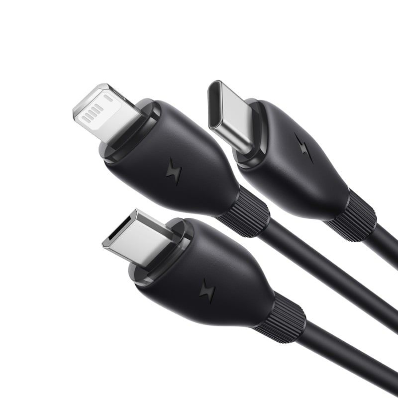 Cáp Sạc Nhanh Đa Năng Baseus New Pudding Series USB to M+L+C 3.5A (1.3m, 480Mbps)