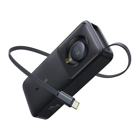 Pin Dự Phòng Tích Hợp Cáp Sạc Dây Rút Gọn Baseus Free2Pull 10000mAh 30W