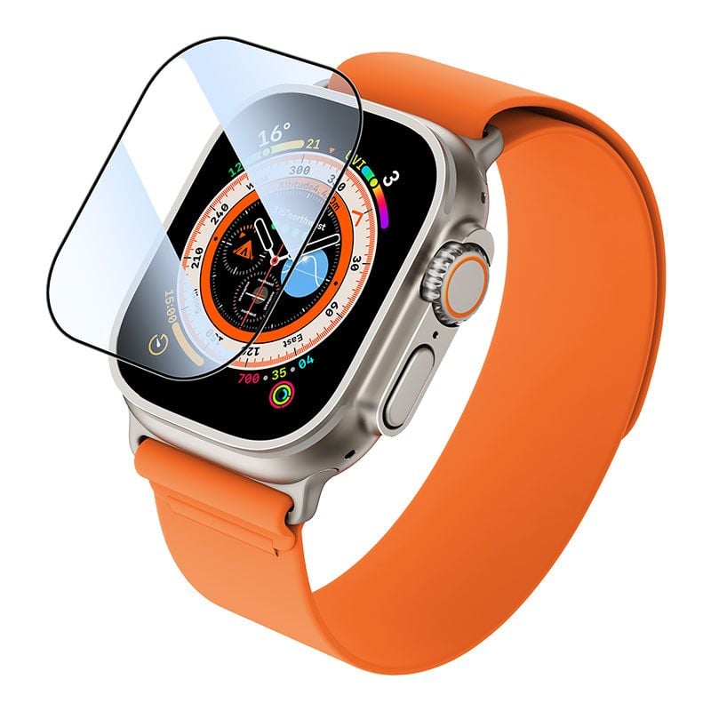 Kính Cường Lực Full Viền Chống Trầy Cho Apple Watch Full-coverage Curved-screen Crystal  Series 4/5/6/7/SE Ultra 40/41/44/45/49mm