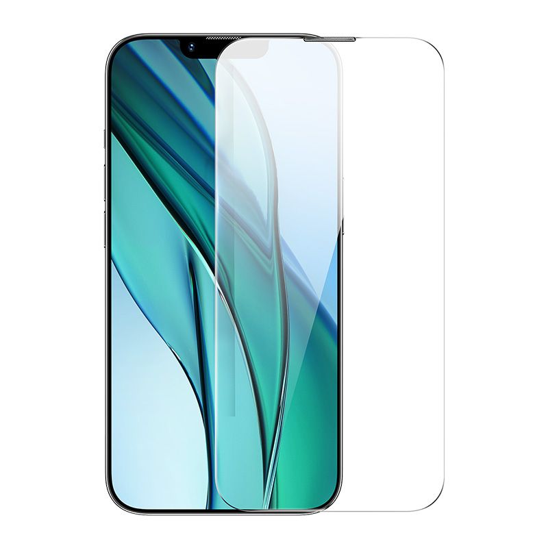 Kính Cường Lực Full HD 8K Chống Bụi Màn Loa Cho iPhone 14 series Baseus All-glass Nano Crystal Tempered Glass Film 0.3mm New 2022 (Full kính, full viền, Bộ 2 cái + Khung cố định hỗ trợ dán)