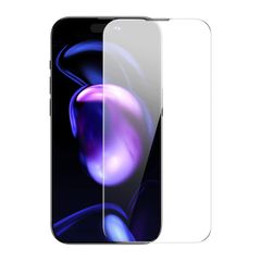 Kính Cường Lực Full HD 8K Chống Bụi Màn Loa Cho iPhone 14 series Baseus All-glass Nano Crystal Tempered Glass Film 0.3mm New 2022 (Full kính, full viền, Bộ 2 cái + Khung cố định hỗ trợ dán)